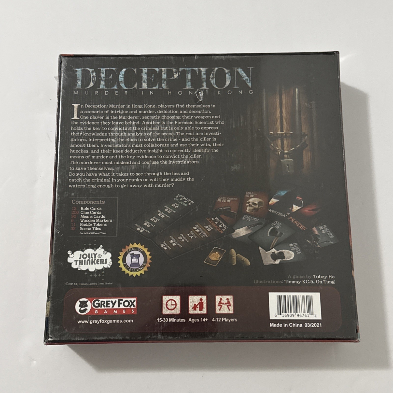 Deception – Murder in Hong Kong – (Grey Fox Games, 2015) – Sealed Box Damage