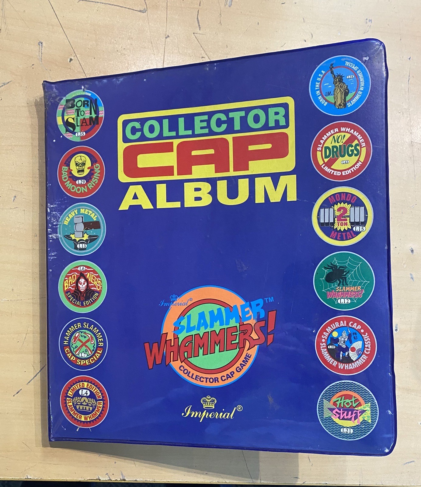 Full Collector Cap Album Of Pogs & Off Brand Pogs. 300 Total Collectable Caps