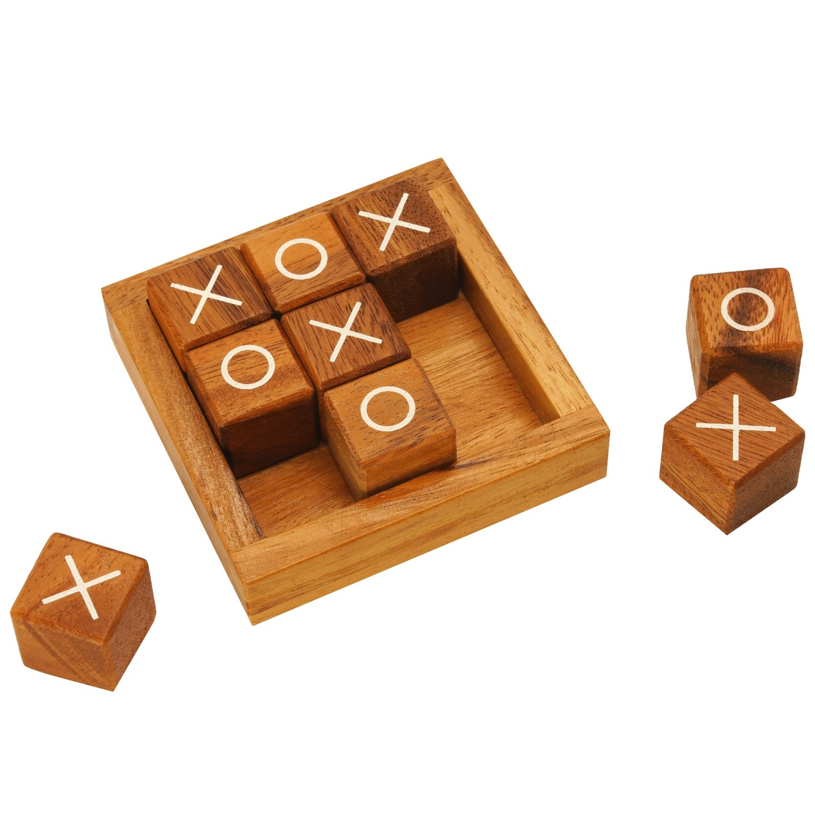 Wooden Tic Tac Toe Coffee Table Decor Game Living Room Home Office Decorative…