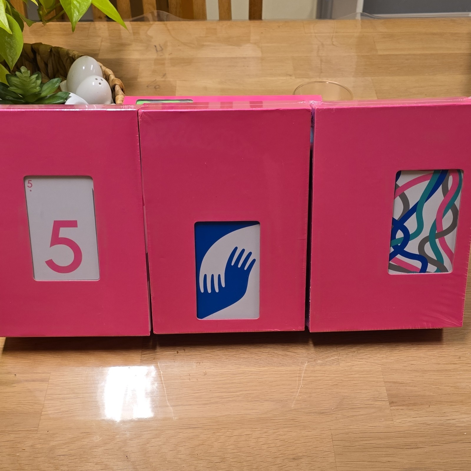 Magenta Card Game Set: Fives, Duos, Figment, Fruit Fight, No Thanks!, I’m Out