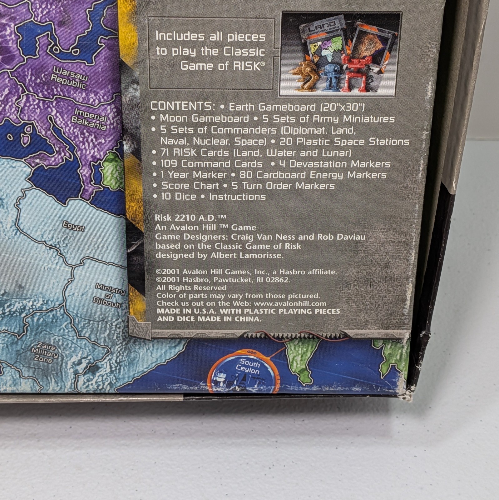 Avalon Hill Risk 2210 AD Game Global Domination 100% Complete 2001