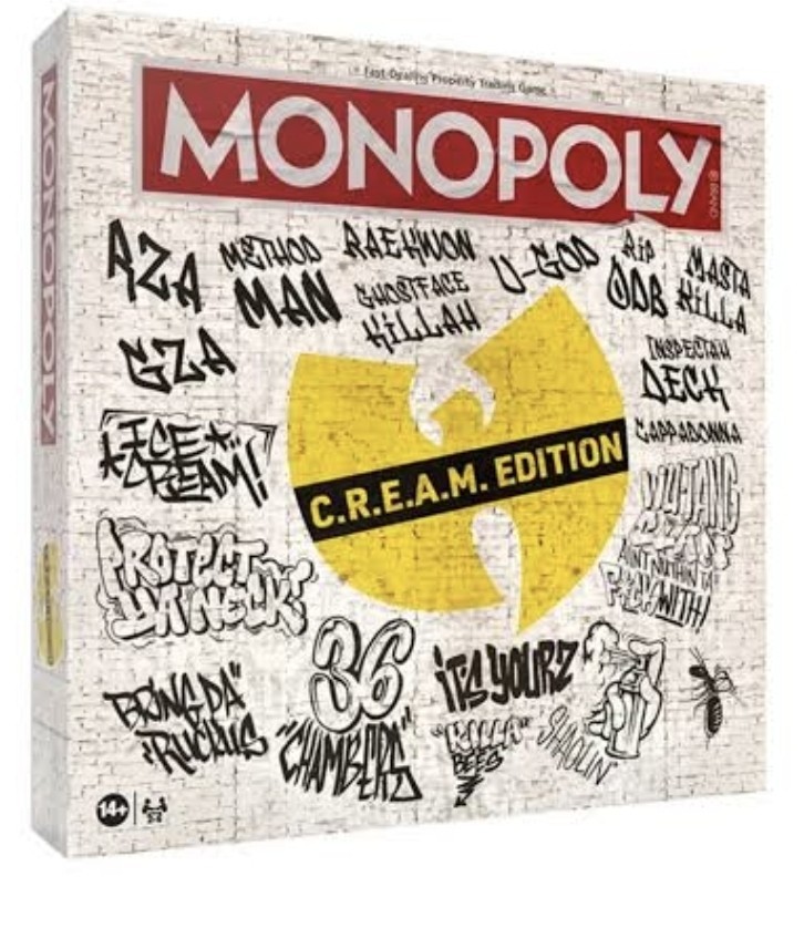 Wu Tang Clan MONOPOLY Board Game Cream (C.R.E.A.M. Edition) New Sealed