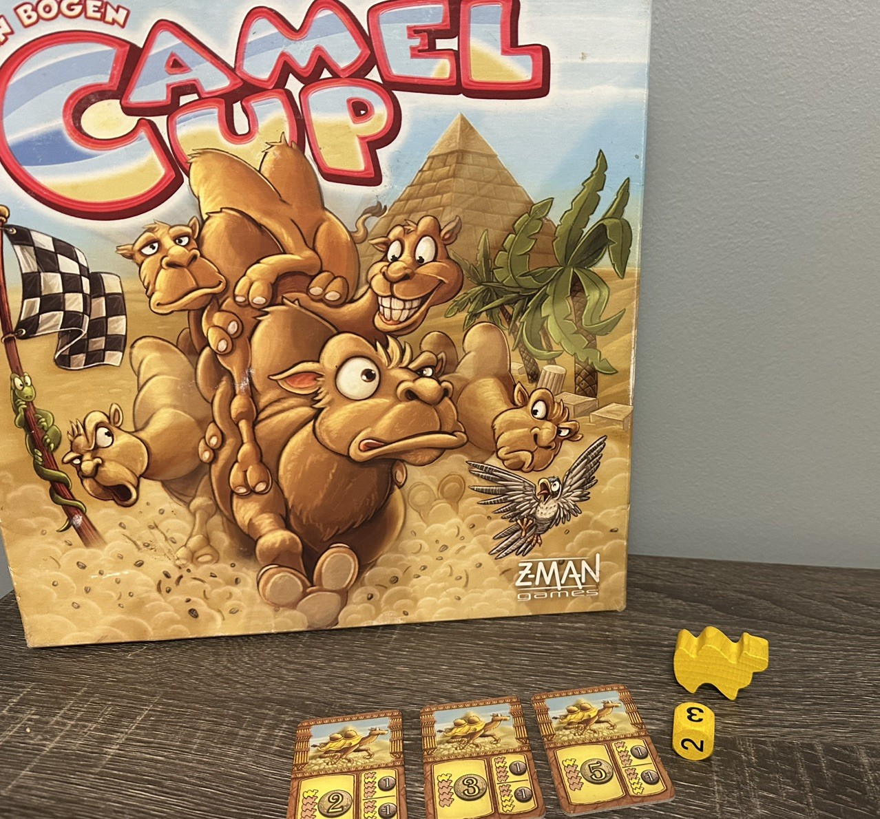 Camel Up Board Game First Edition Replacement Pieces Yellow Player Piece Cards
