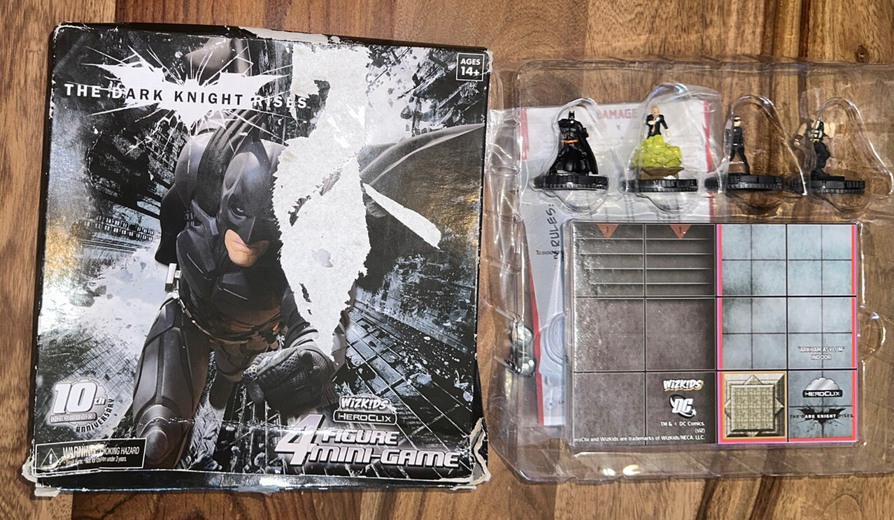 The Dark Knight Rises Mini Figure Game Heroclix Batman Bane Cat woman Scarecrow