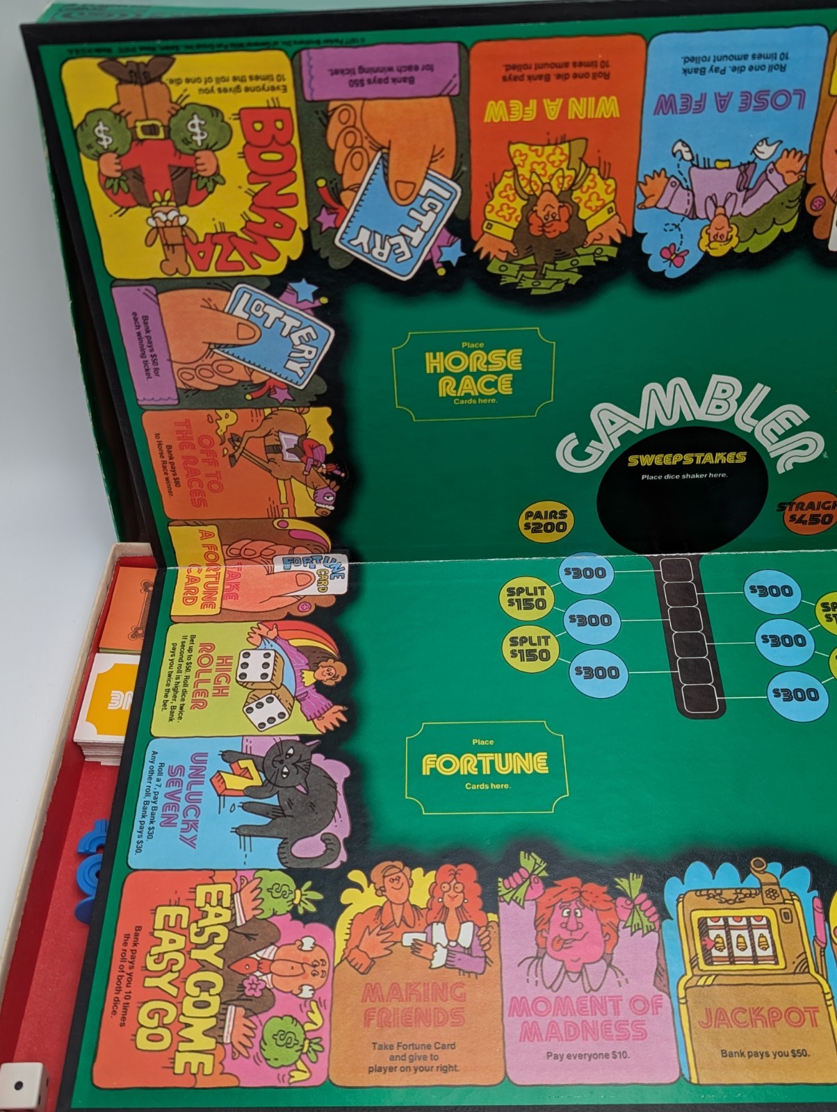 VINTAGE Gambler COMPLETE Parker Brothers 1977 Classic Game of Chance Luck VG +