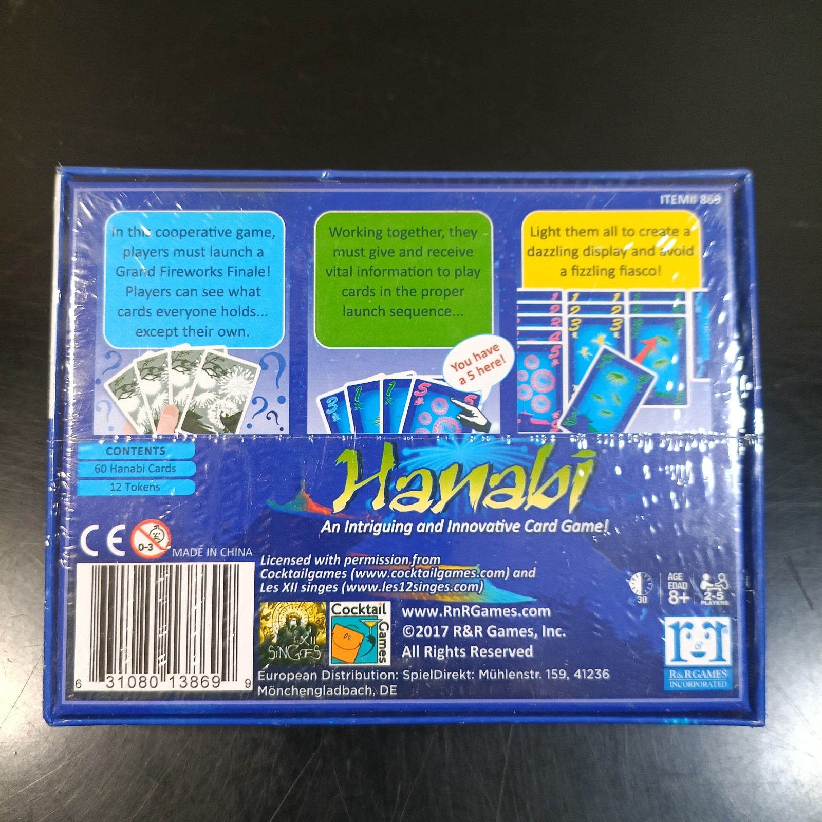 HANABI Fireworks Card Game By R&R Games Award Winner Groups and Parties