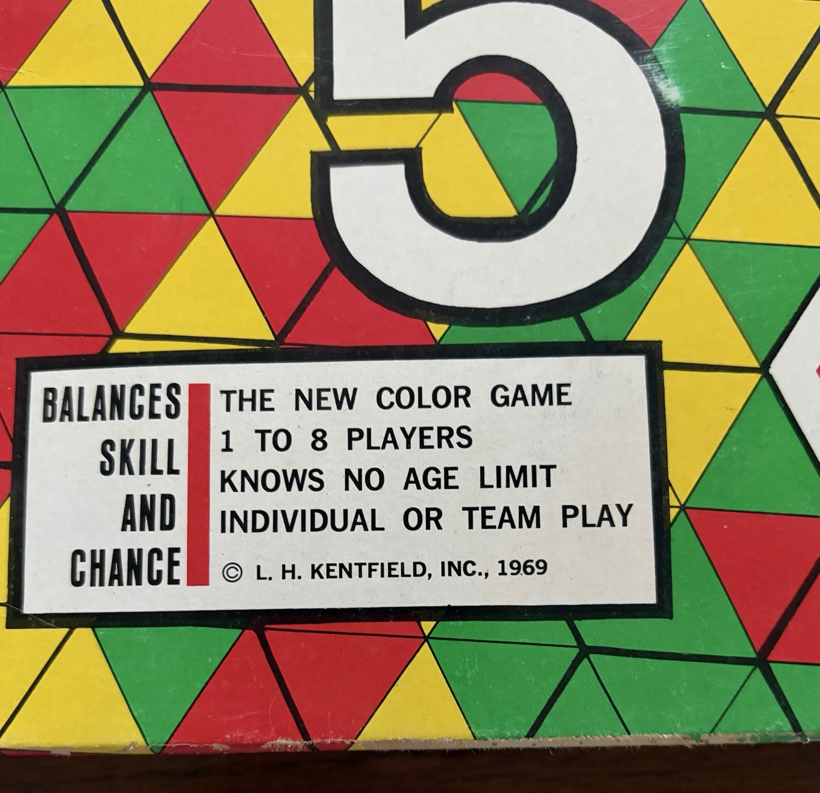 “Take 5” Tile Game by L.H. Kentfield-Vintage 1969 – 80/3 Tiles-Original Box