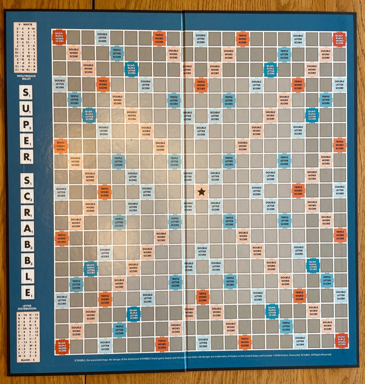 SUPER SCRABBLE Game w/ Bigger Board & 200 Wood Tiles – 100% COMPLETE