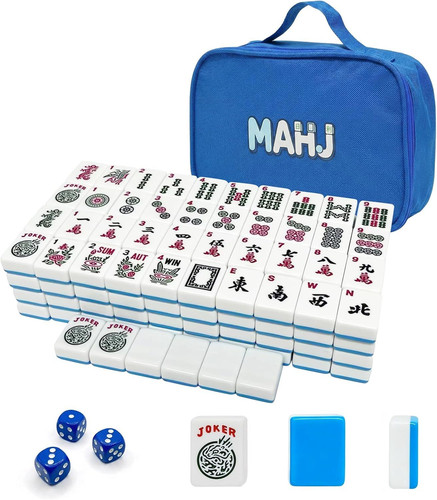 American Mahjong Tile Set with 166 Tiles, 1.2-Inch Mah Jongg Sets, Mahjong…