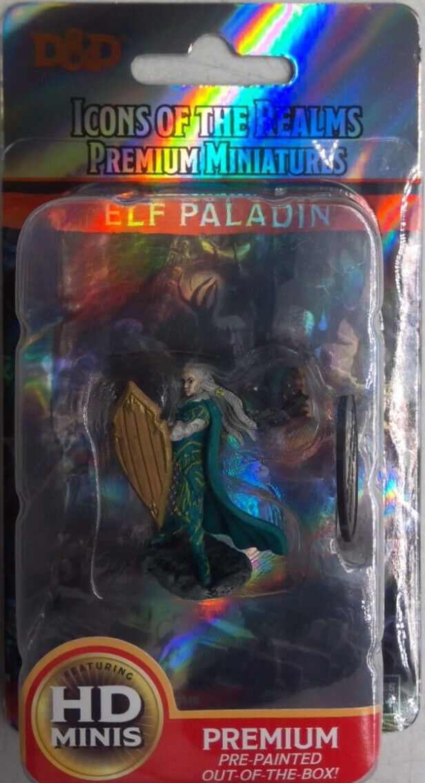 DUNGEONS & DRAGONS ICONS PREMIUM MINIATURES ~ ELF FEMALE PALADIN