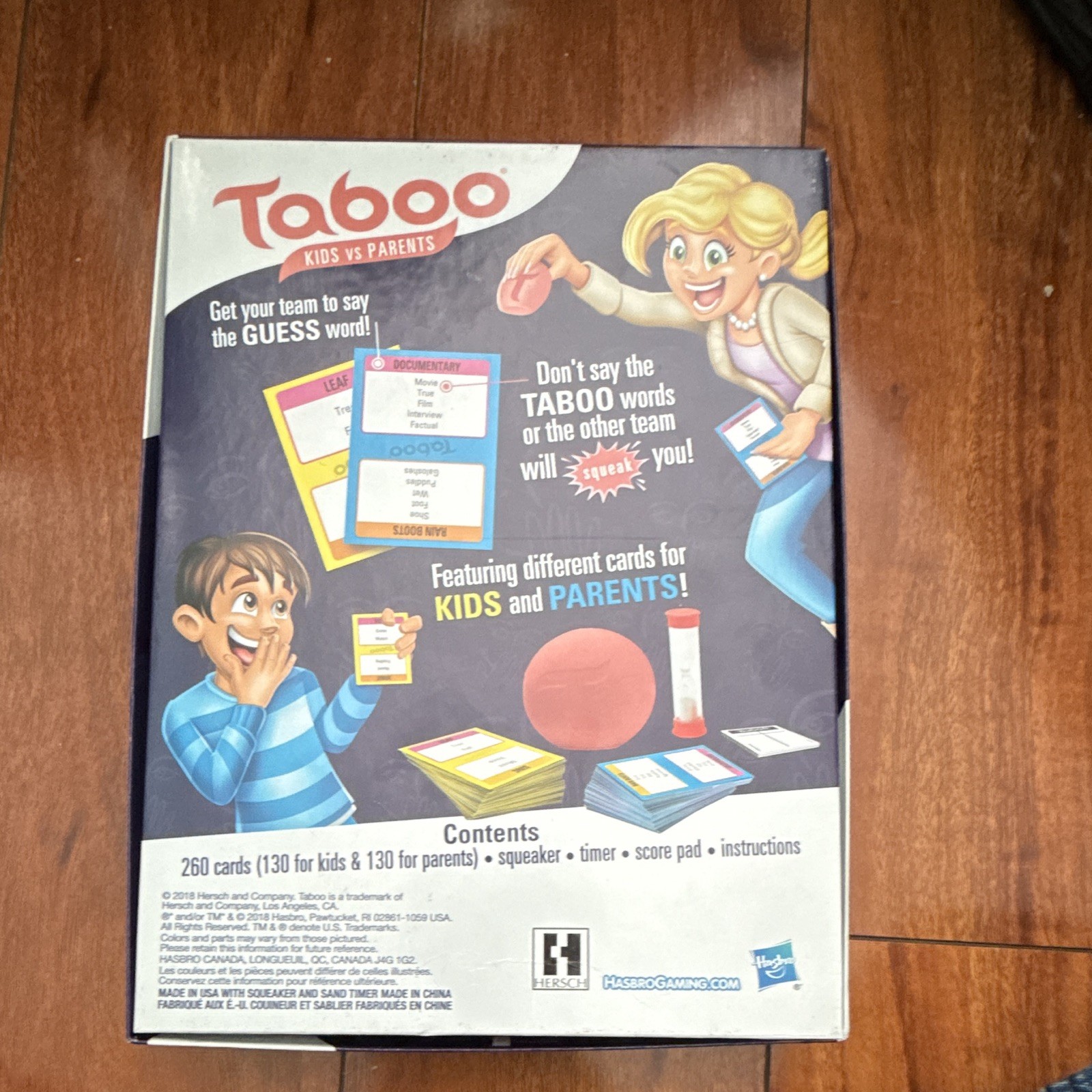 Hasbro Gaming Taboo Kids vs Parents Word Board Game w/ Timer, 4+ Players, 8+