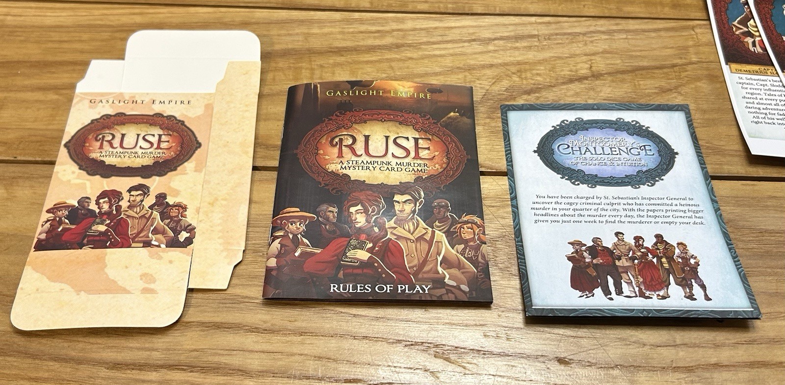 Ruse A Steampunk Murder Mystery Card Game COMPLETE