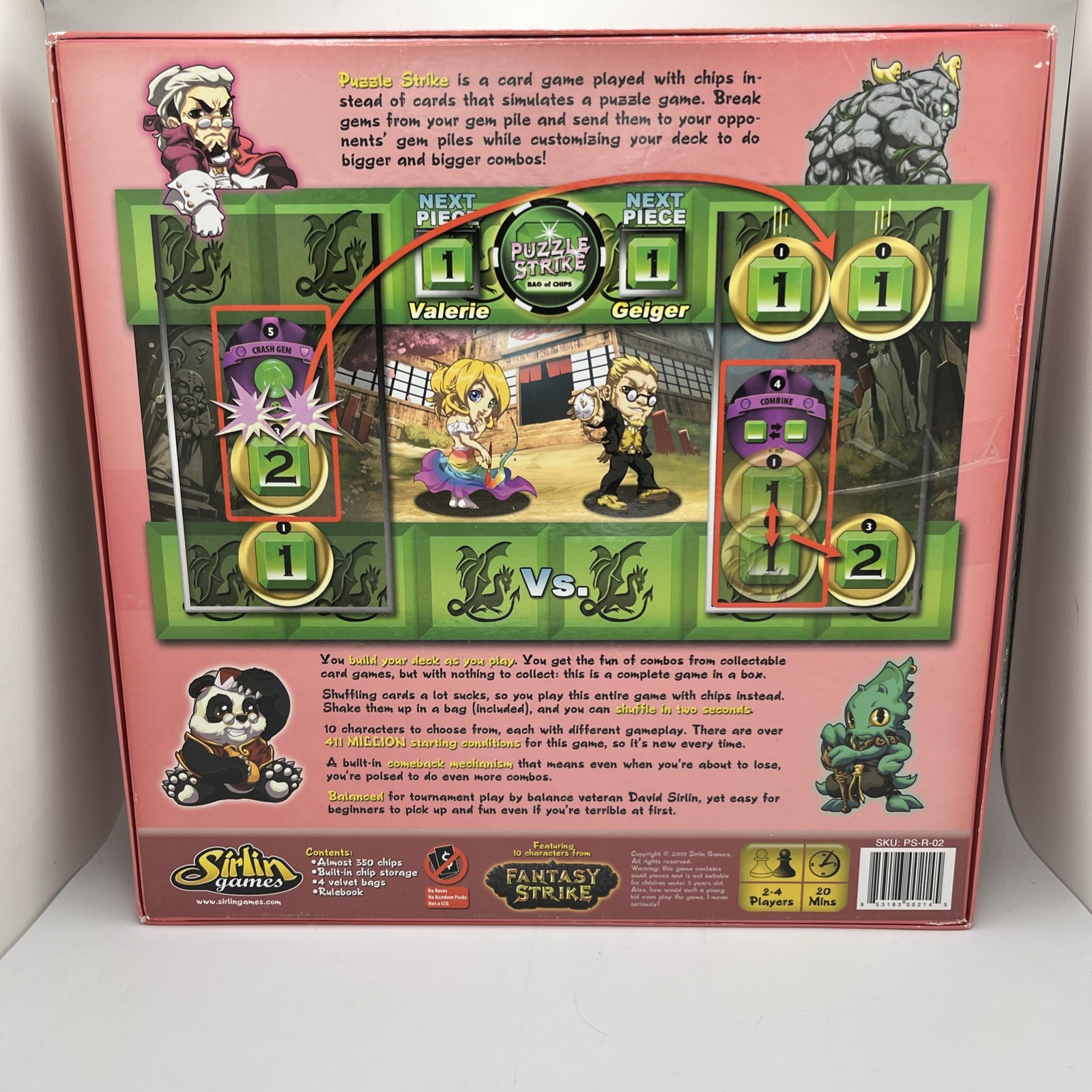 Puzzle Strike Bag of Chips Second Edition Sirlin Games EUC COMPLETE Strategy