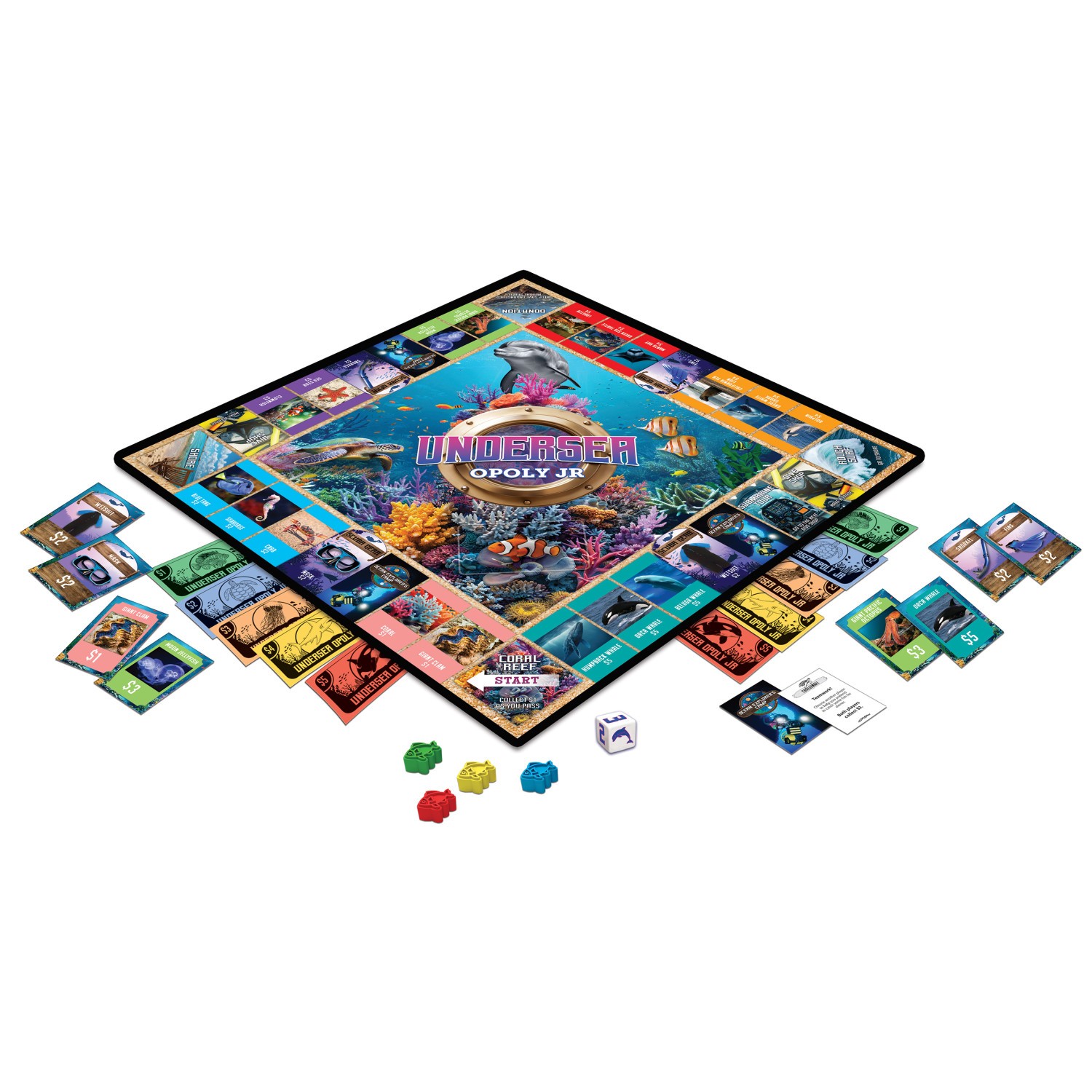 MasterPieces – Undersea Opoly Junior – Board Game for Kids