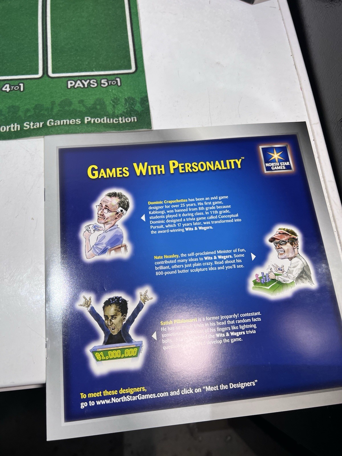 Wits & Wagers Deluxe Edition Family Party Game North Star Games NSG 110 Trivia