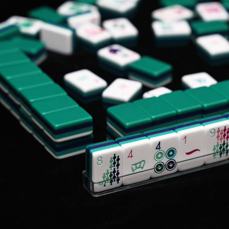 American Mahjong Game Set, 160 Dark Teal Green Layered Mah Jong Tiles
