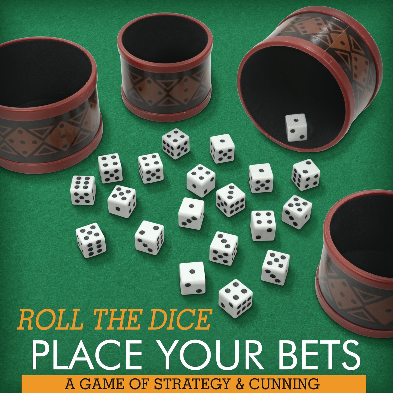 , Liar’s Dice Game Set – The Classic Bluffing Game for 2 to 4 Players – Inclu…