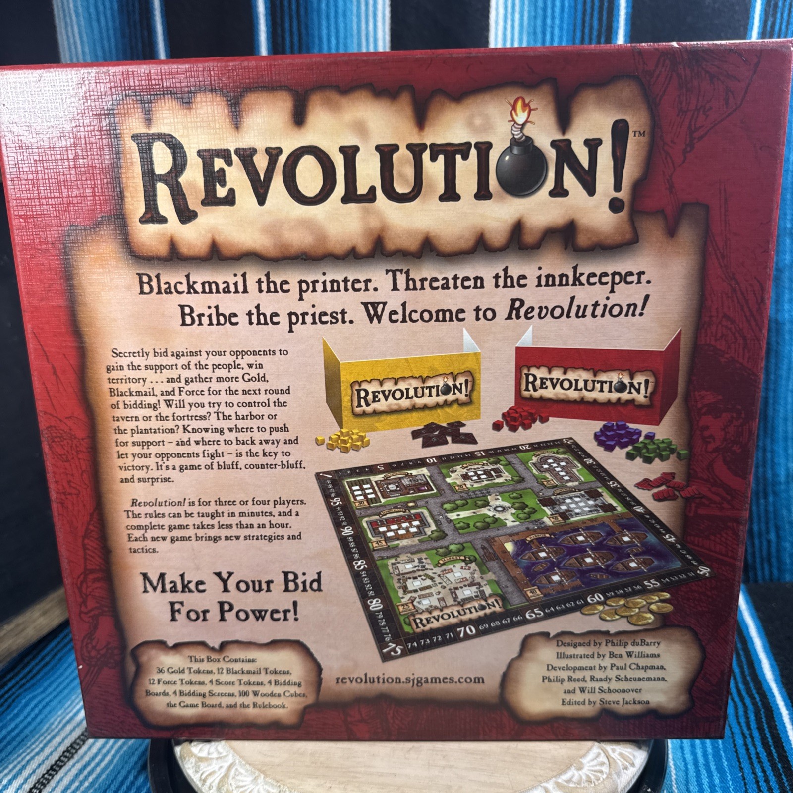 Revolution! Board Game Steve Jackson Complete – First Edition – First Print –