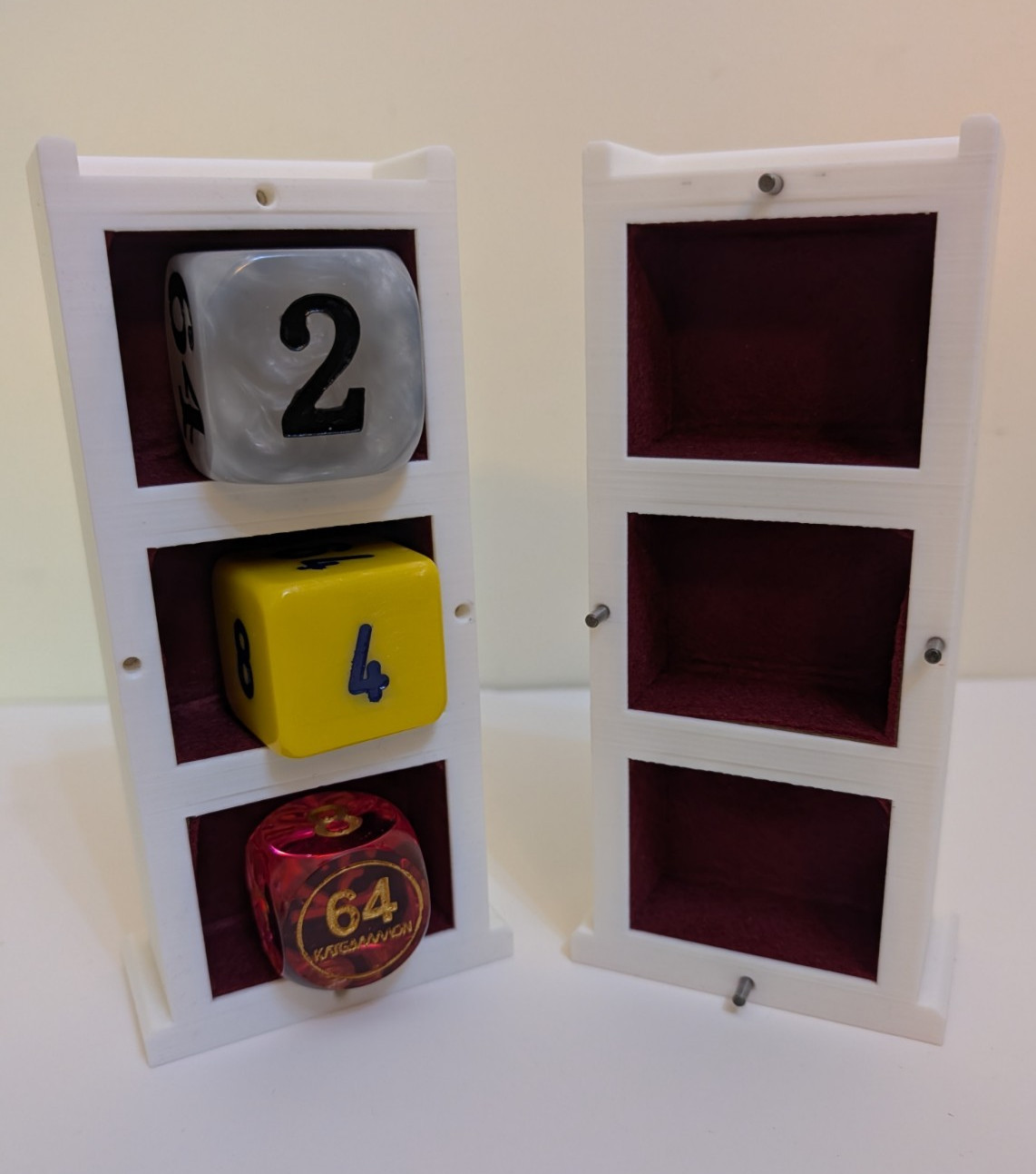 Cube-Tower™ Backgammon Doubling Cube Display & Storage Tower – Choose Color