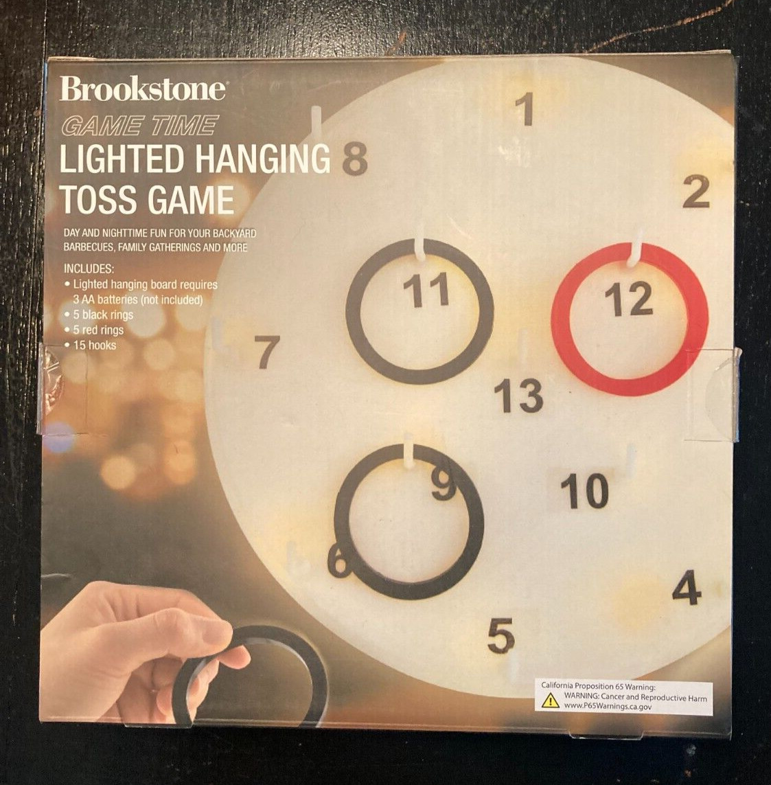 Brookstone Lighted Hanging Toss Game-Light Up Edition-new in box