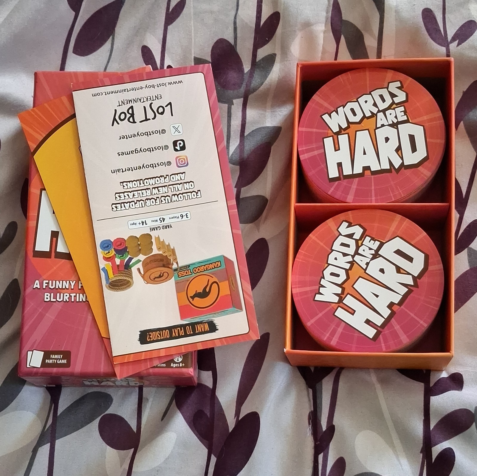 Lost Boy Entertainment Words Are Hard Family Game, 250 Cards, Ages 8+, 2 Players