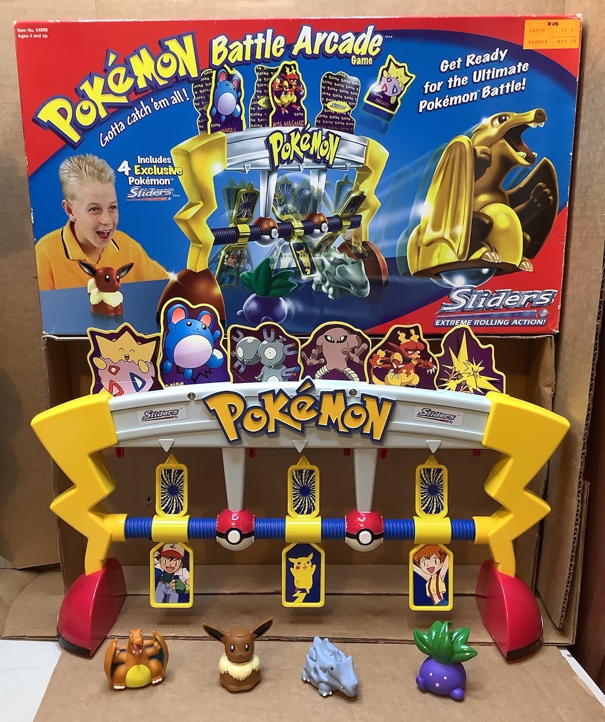 VTG Pokemon Battle Arcade Sliders Extreme Rolling Action Game CIB Nintendo 2000