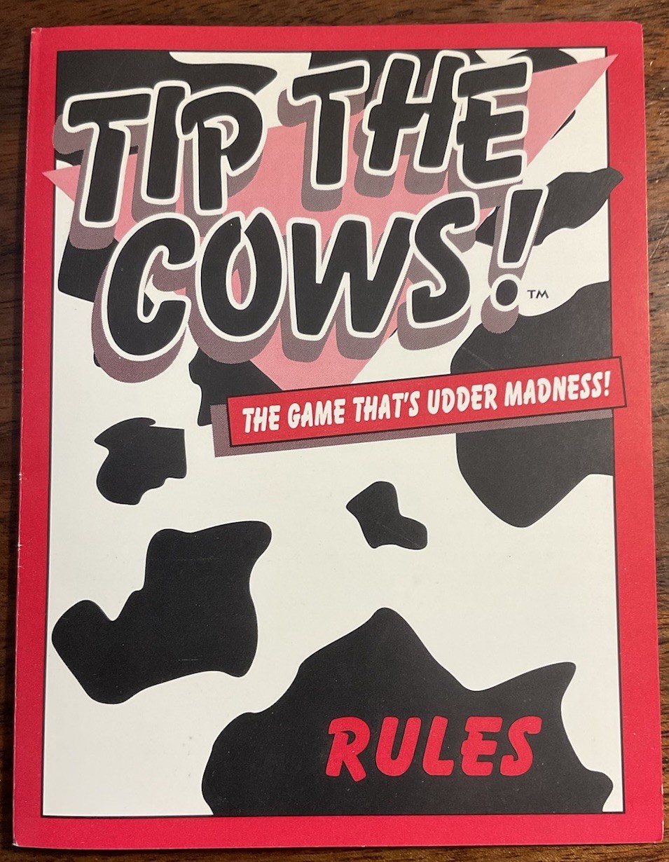 ⭐️Tip The Cows! The Game That’s Udder Madness 1992 Vintage Rare Cow Decipher Inc