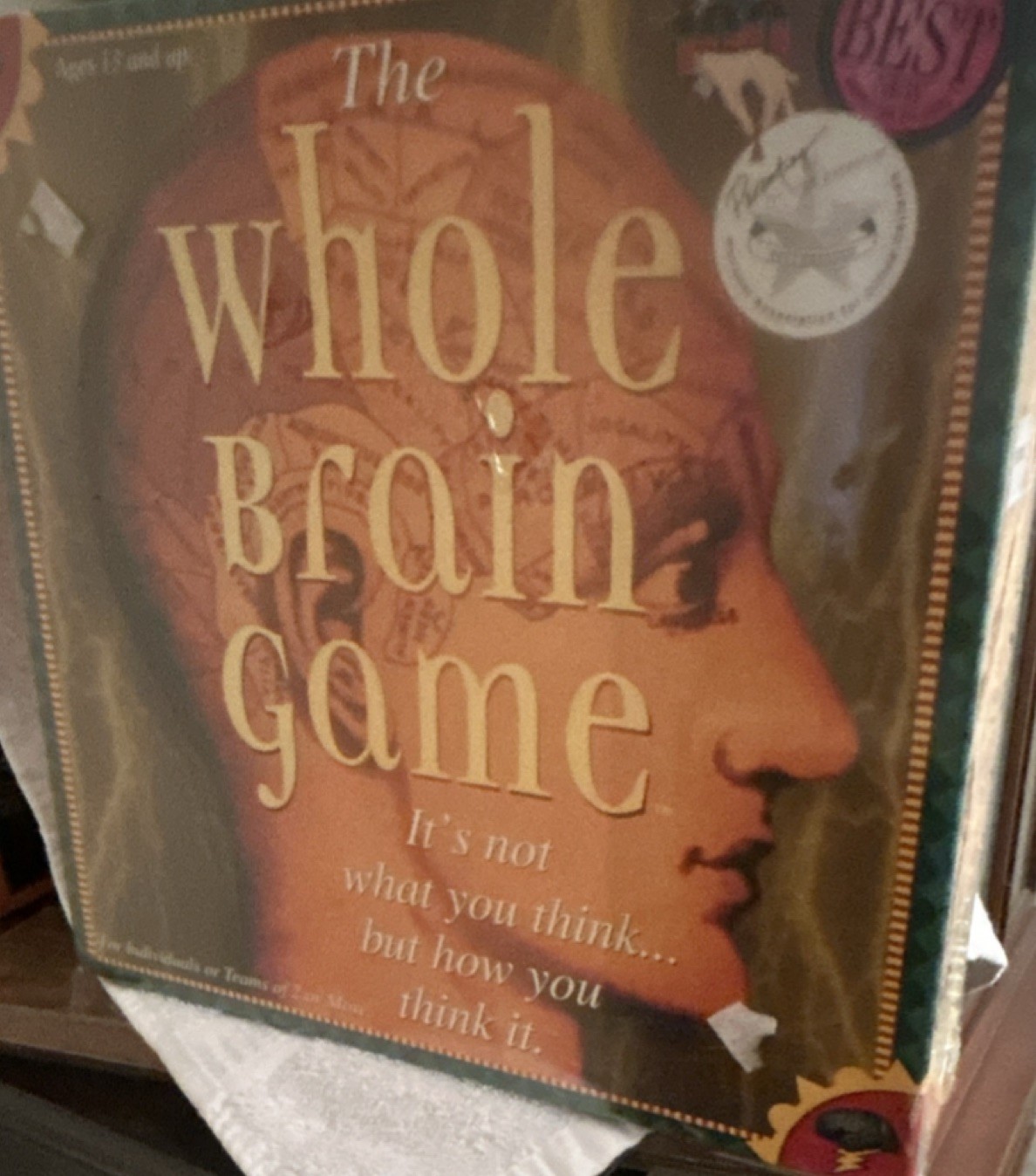 Talicor The Whole Brain Game Board Game, 2+ Players, Ages 13+, 2001, Awards