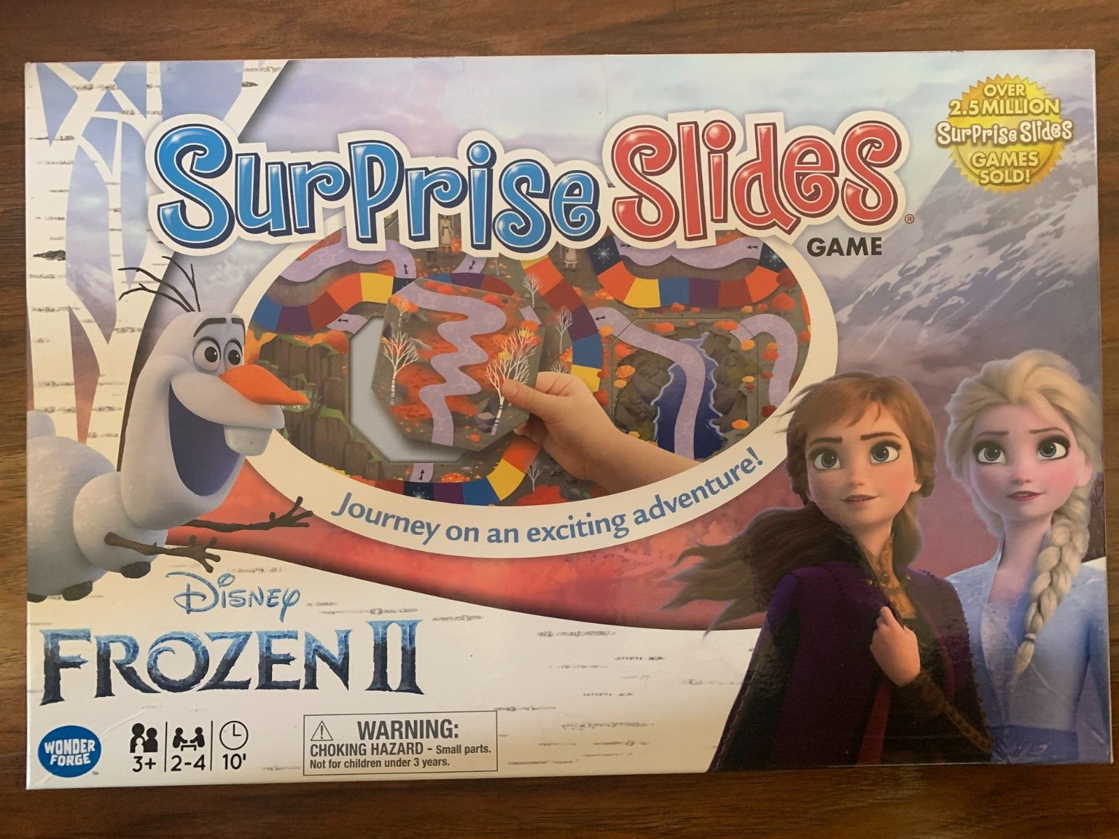 Frozen Lot:Surprise Slides+Match+Kristoff+SvenPlush+Elsa-Anna Tin+Dominos+CD+Mat