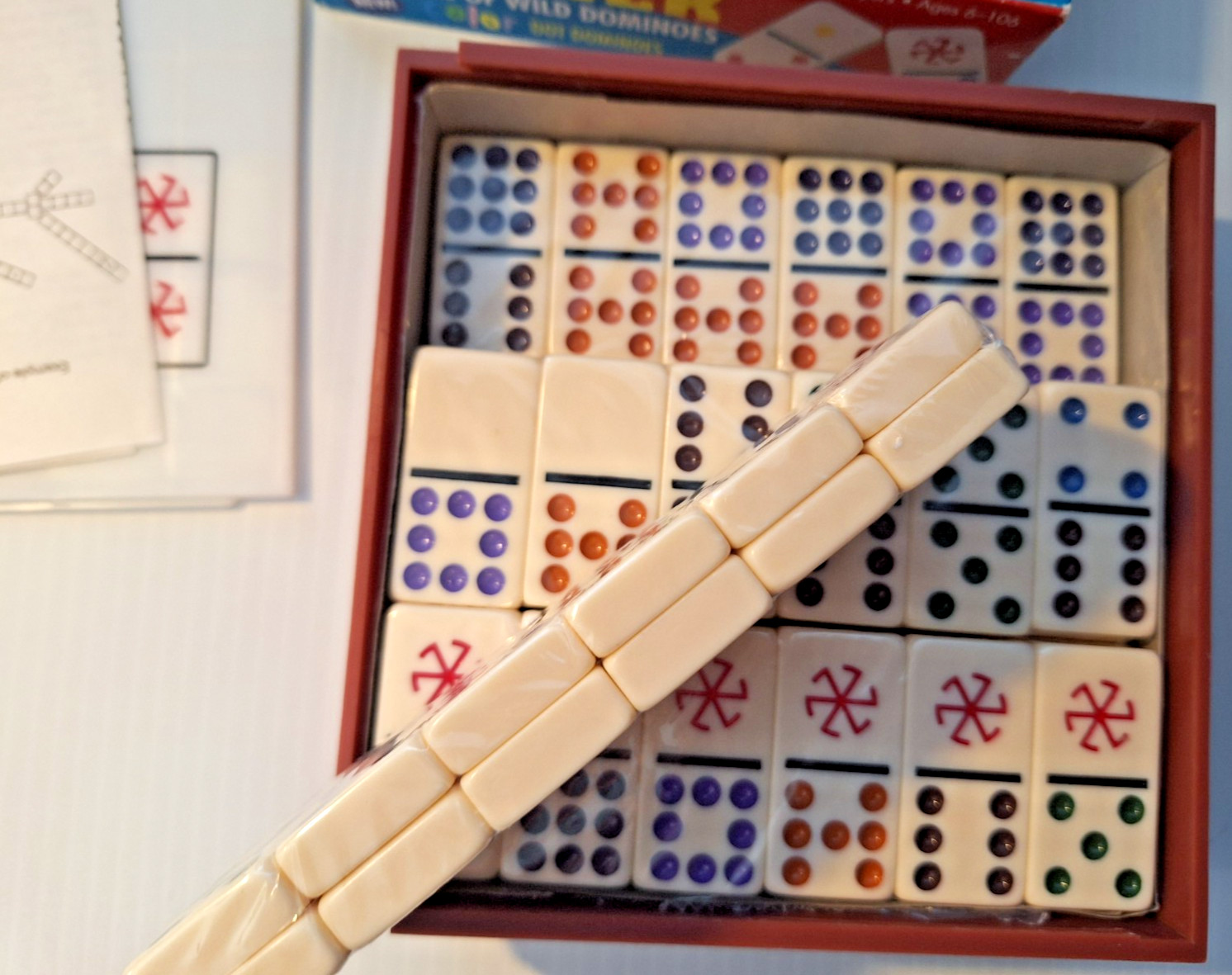 Vintage “Spinner: The Game of Wild Dominoes” Double 9 Set – Brand New