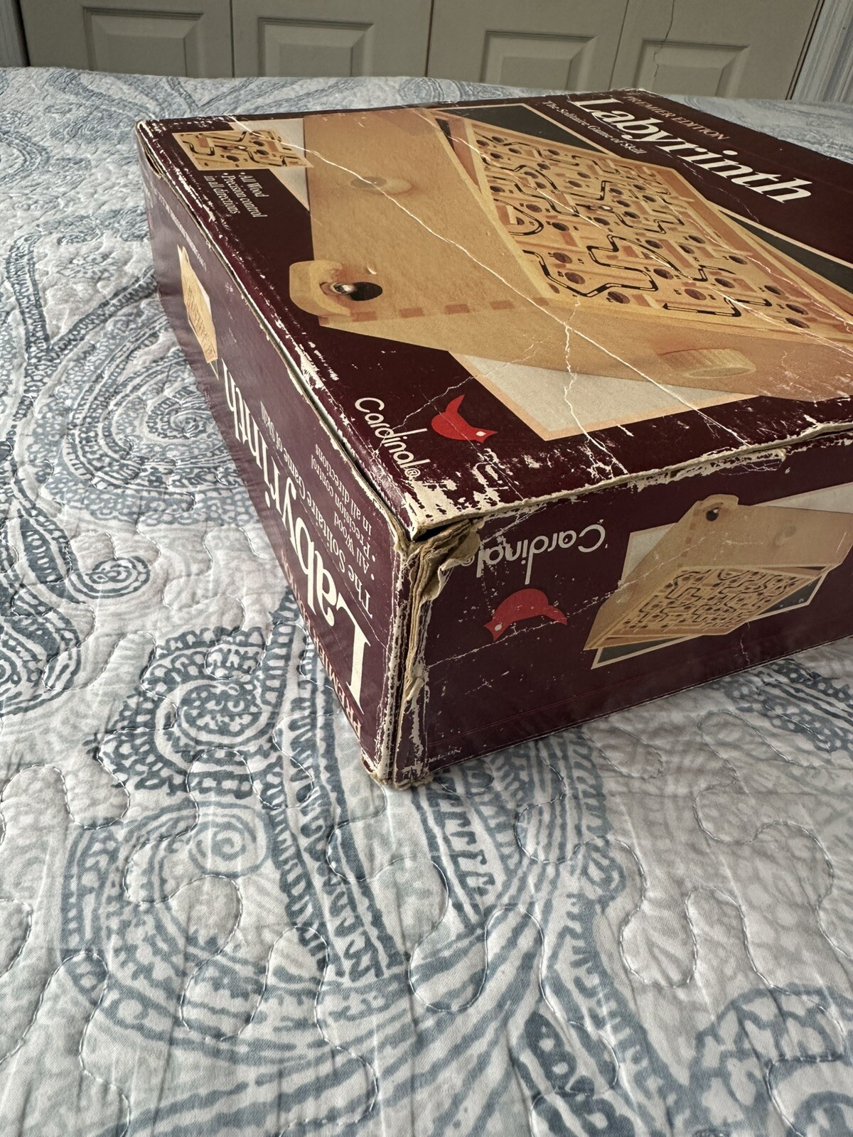 Vintage 1993 Labyrinth Premiere Edition by Cardinal Wooden Marble Game of Skill