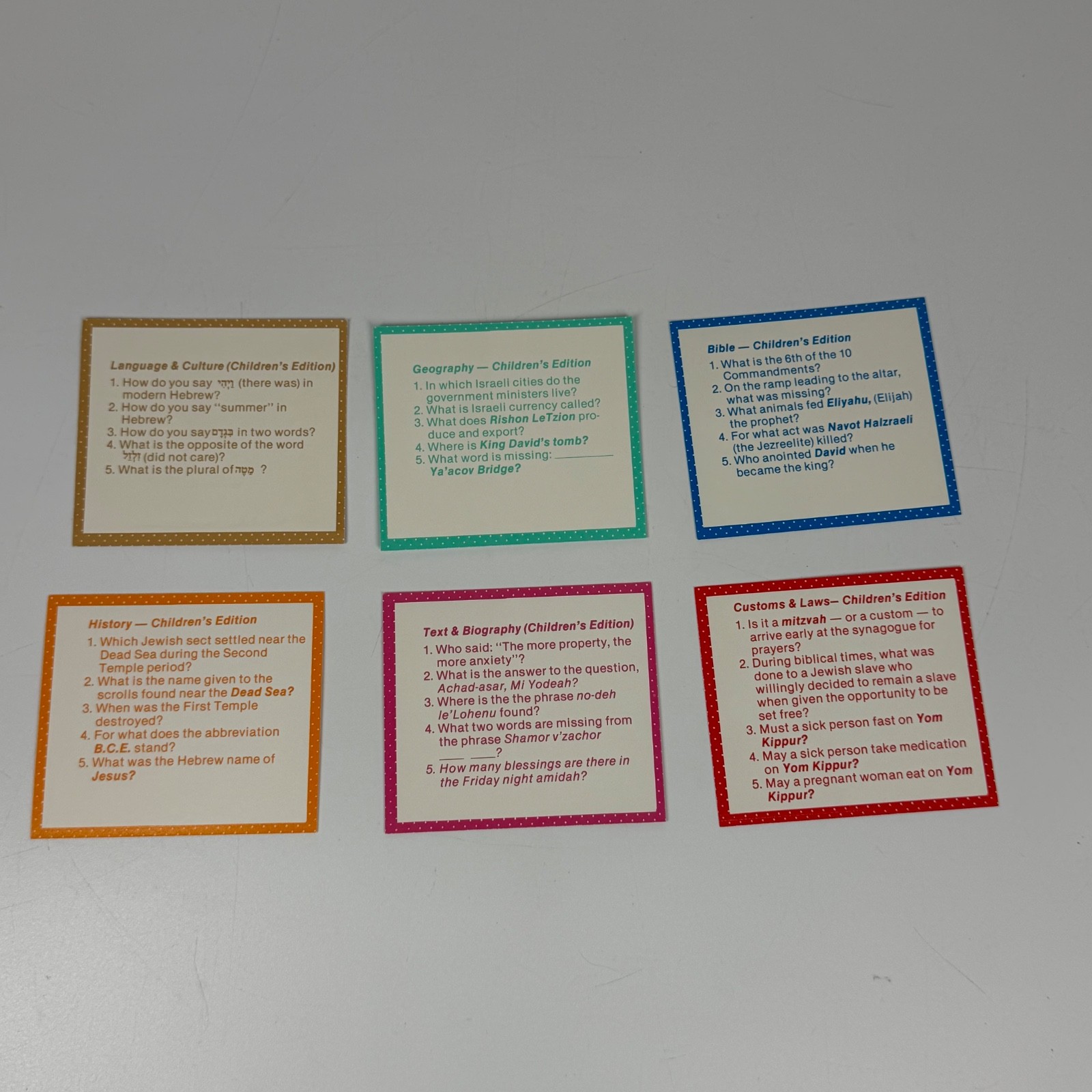 Vintage 1984 Jewish Brain Teaser Children’s Edition Educational Board Game Judai