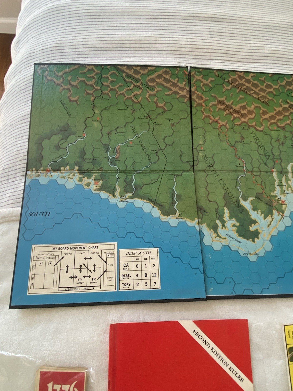 Vintage 1776 Board Game by Avalon Hill Bookshelf Game 1974 Complete