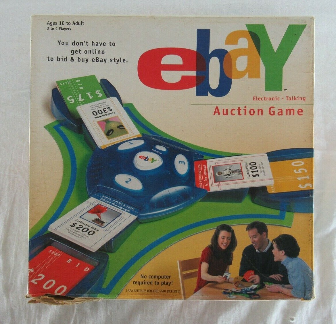 eBay Auction Electronic Board Game Hasbro 2001 Vintage 100% COMPLETE WORKS
