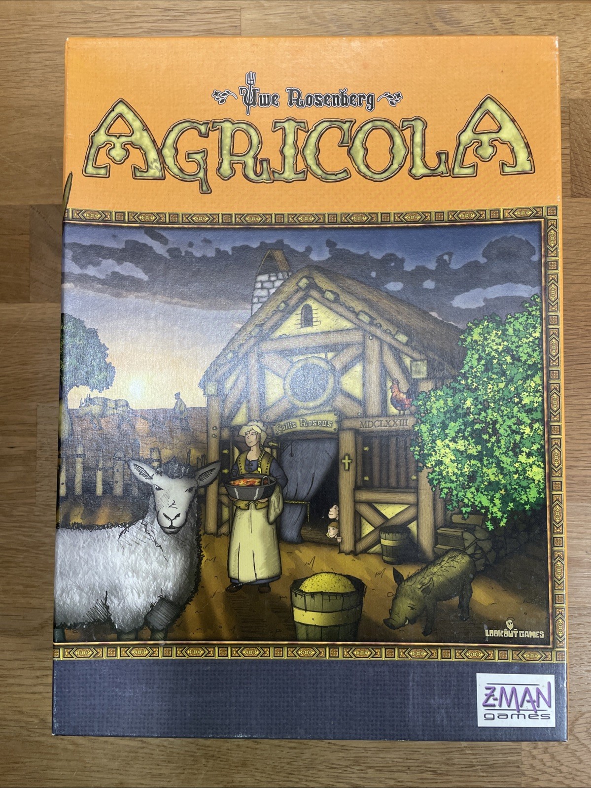 Agricola Board Game Uwe Rosenberg 2016 Mayfair Games w/ Wooden Animals near comp