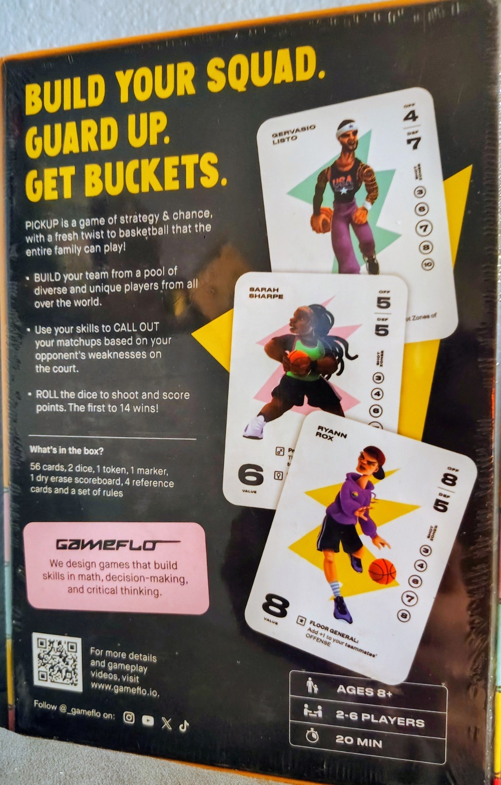 Gameflo Pickup Basketball Card Game Of Strategy Ages 8+ /2-6 Players New/Sealed