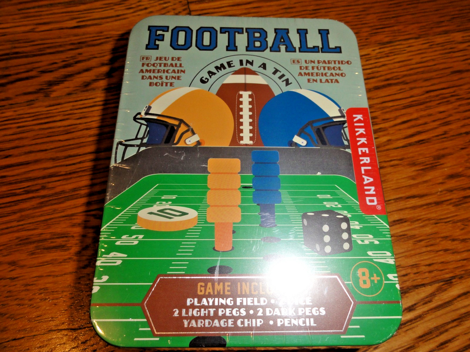 KIKKERLAND FOOTBALL Tin Travel Size Game Dice Peg Portable Still Sealed 2 Player