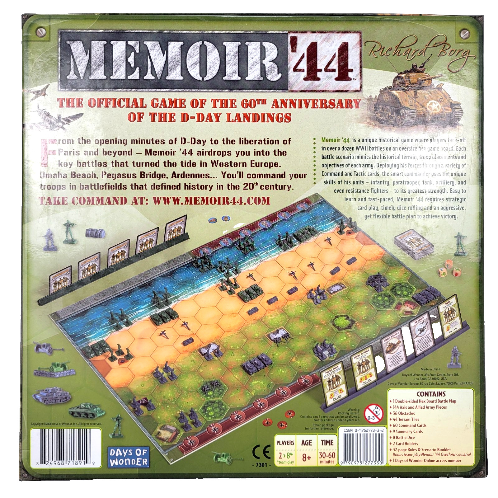 Memoir ’44 Days of Wonder Board Game Richard Borg Military Historical Complete