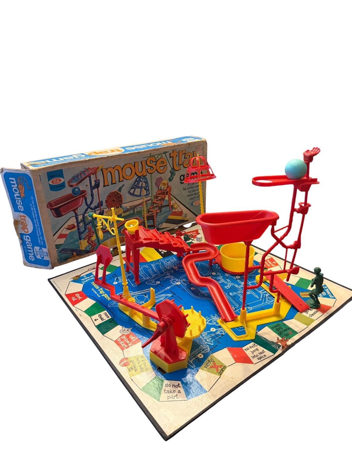Vintage Mouse Trap Game Ideal Complete Trap Action Board Game w Box 1970s