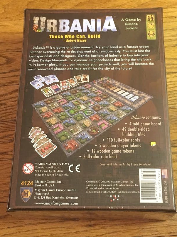 SEALED Mayfair Games: Urbania Board Game (New)
