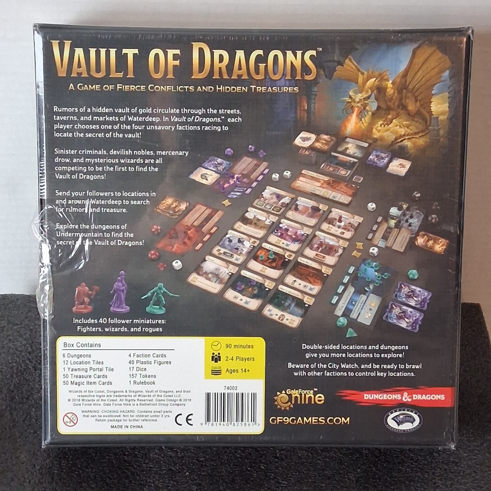 Vault Of Dragons Board Game Gale Force Nine D&D Dungeons & Dragons Role Play NEW
