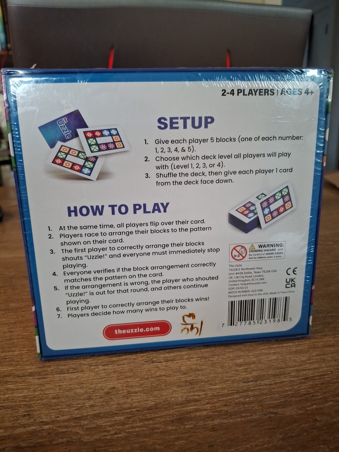 NEW The Uzzle Board Game, Family Board Games for Children & Adults