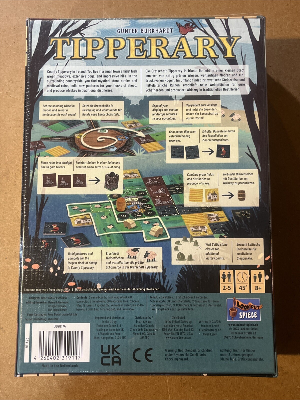 Tipperary Board Game – Strategy Tile Game 2 To 5 Players New Sealed Lookout Game