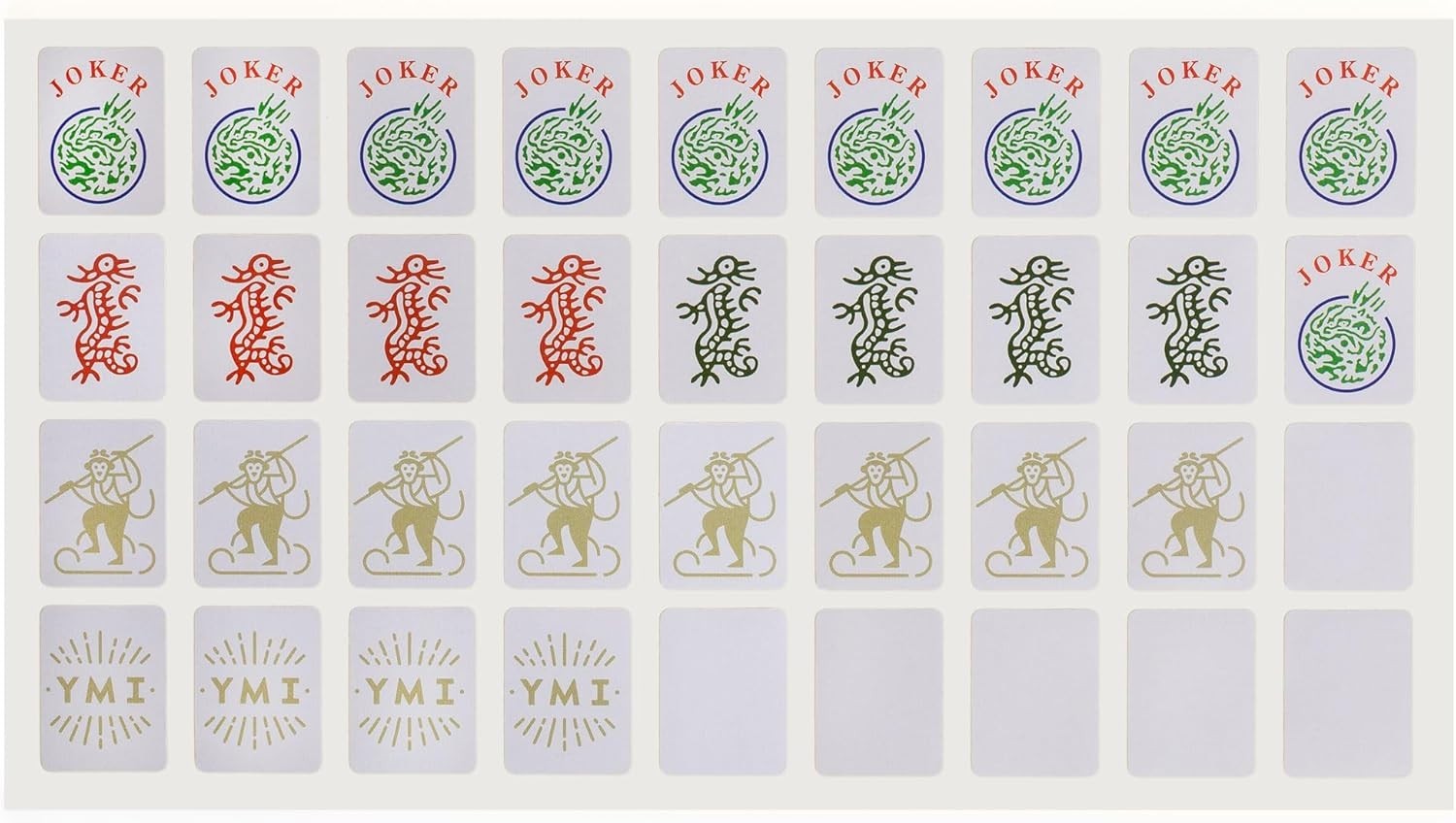 Yellow Mountain Imports American Mahjong Tile Decal Stickers 180pc Set