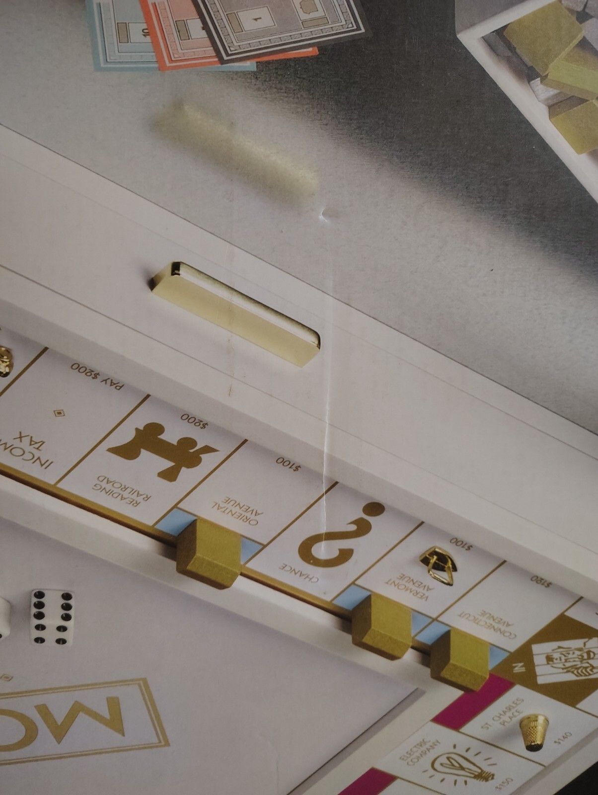 Monopoly Luxury LUXE White and Gold Limited Edition Hasbro SOLD OUT Excellent!!
