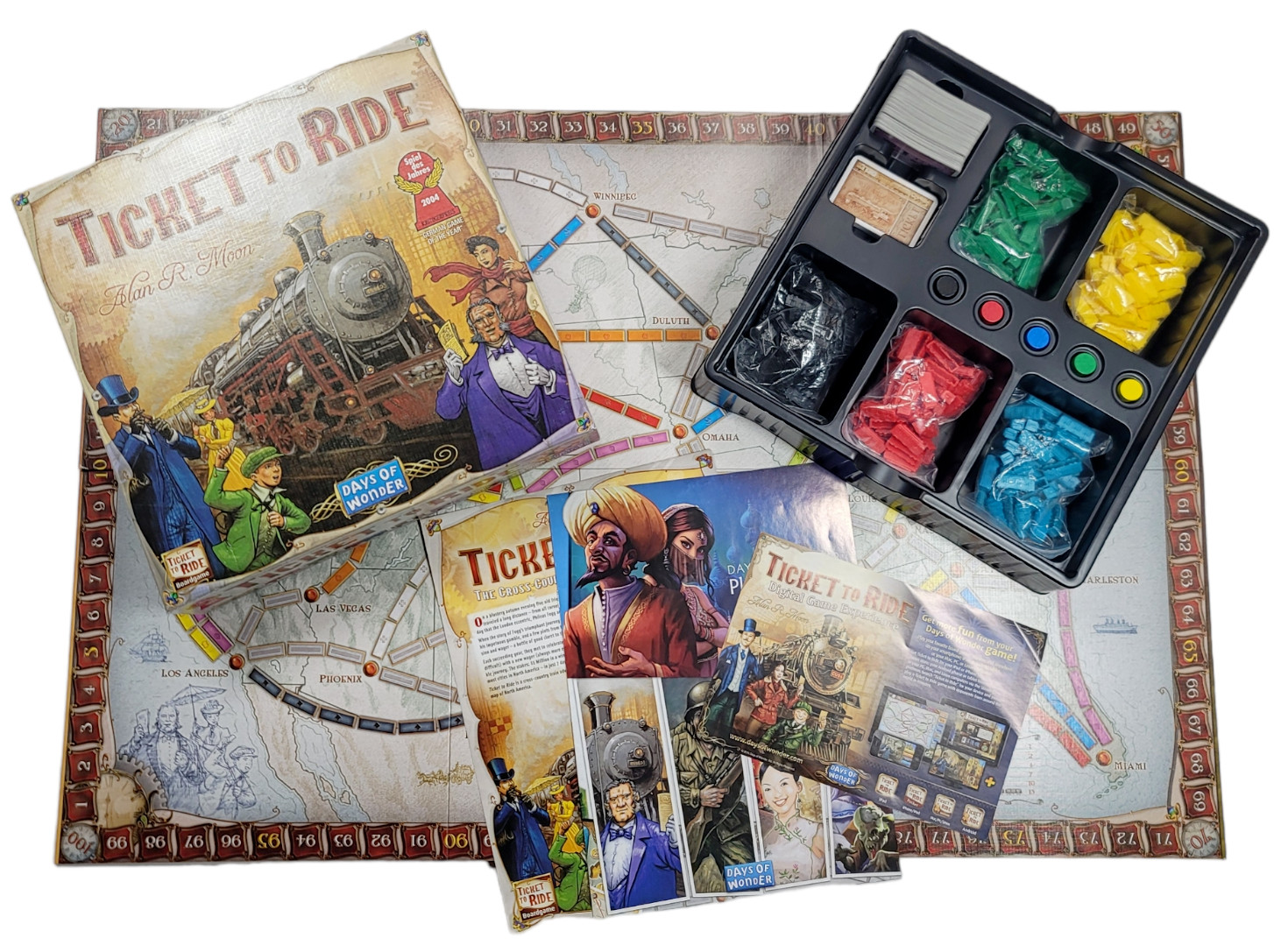Days of Wonder Ticket To Ride by Alan R Moon Train Adventure Board Game Complete