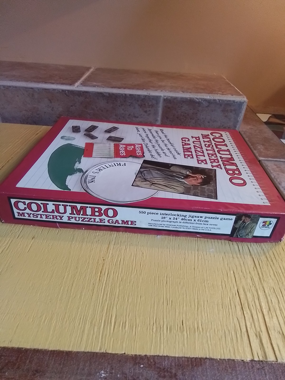 Vintage Columbo Mystery Puzzle Game Ashes to Ashes 1989