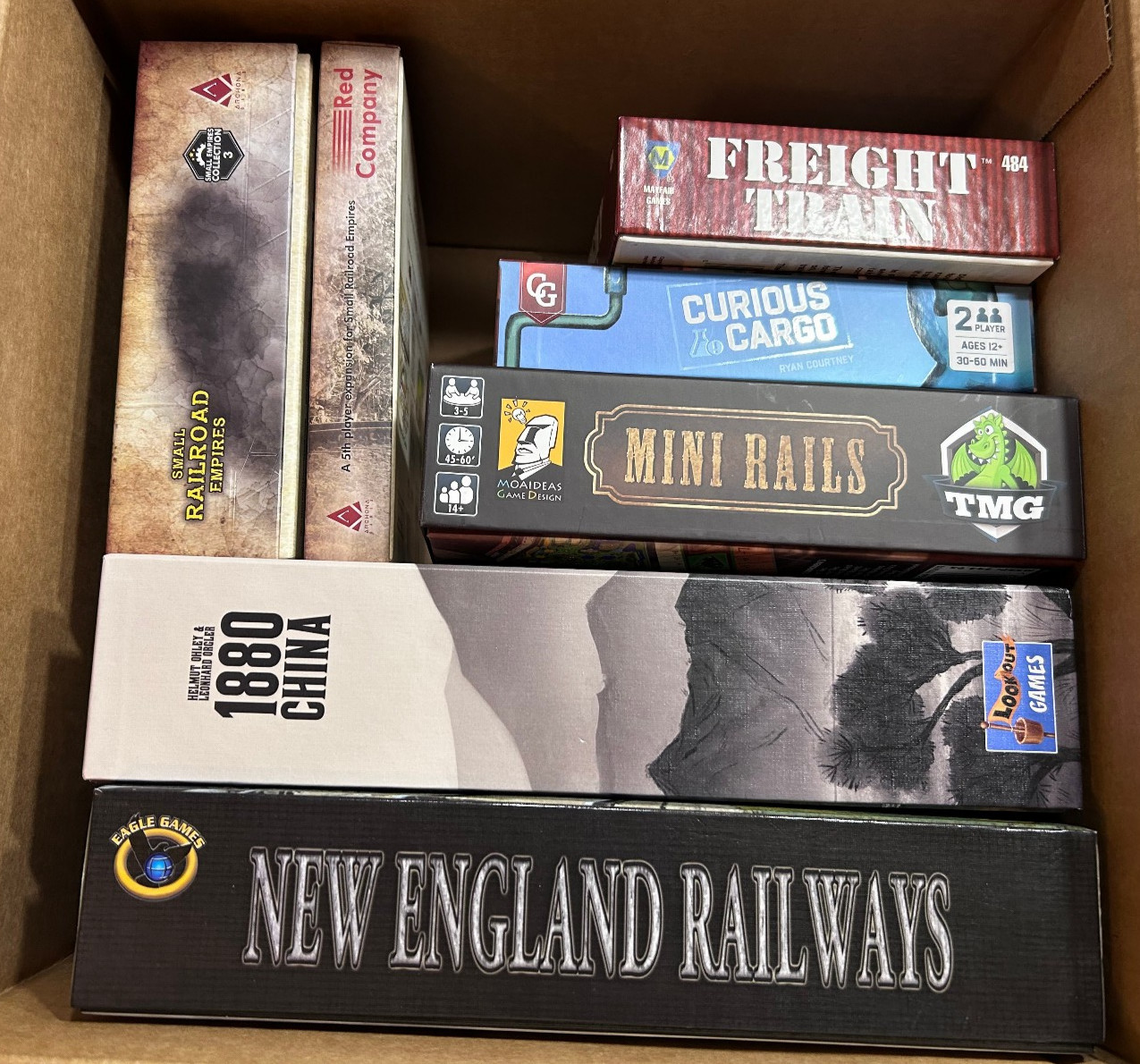 Lot of 7 – Board Game China 1880 Small Railroad Empires Mini Rails Red Company