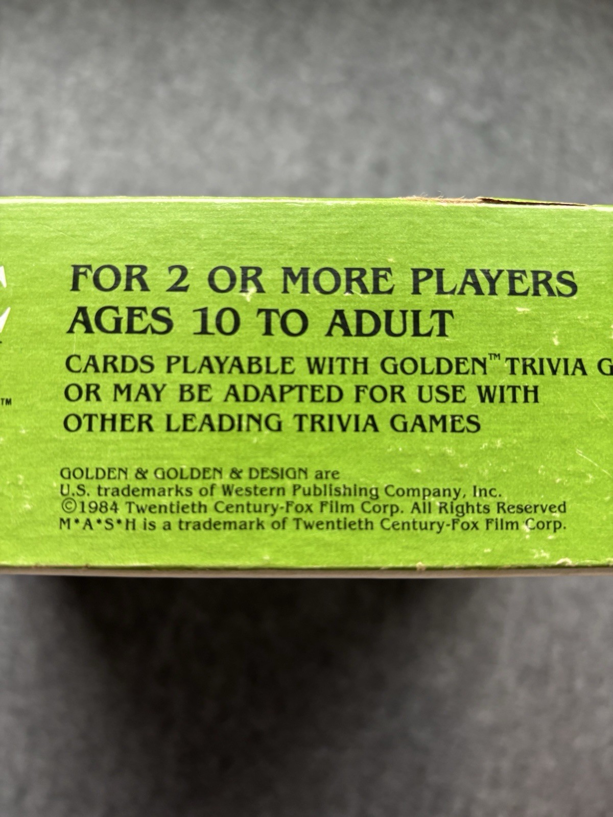 VTG 1984 GOLDEN TRIVIA GAME M*A*S*H EDITION COMPLETE 2+ PLAYERS AGES 10 TO ADULT