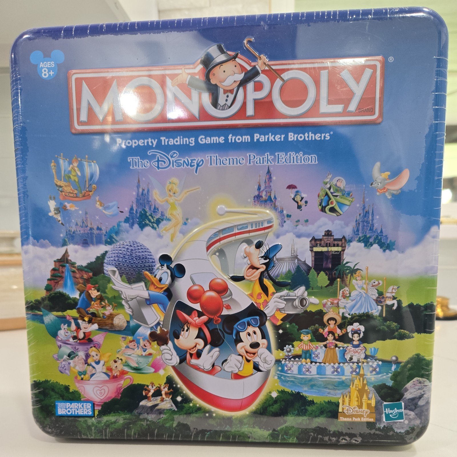 Parker Brothers Monopoly The Disney Theme Park Edition Tin Box 2002 HASBRO NEW